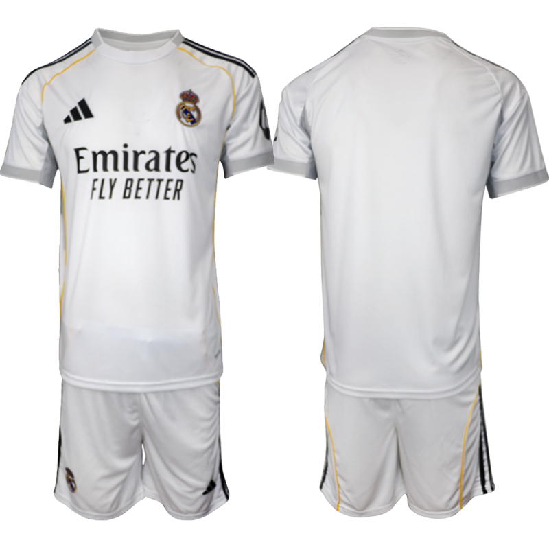 Men 2025-2026 Club Real Madrid home White Blank Soccer Jersey->customized soccer jersey->Custom Jersey